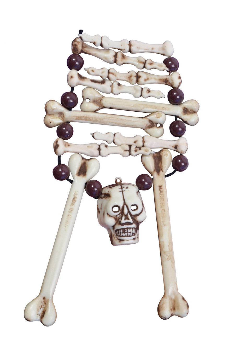Skeleton Bone Necklace Voodoo Costume Accessory_1