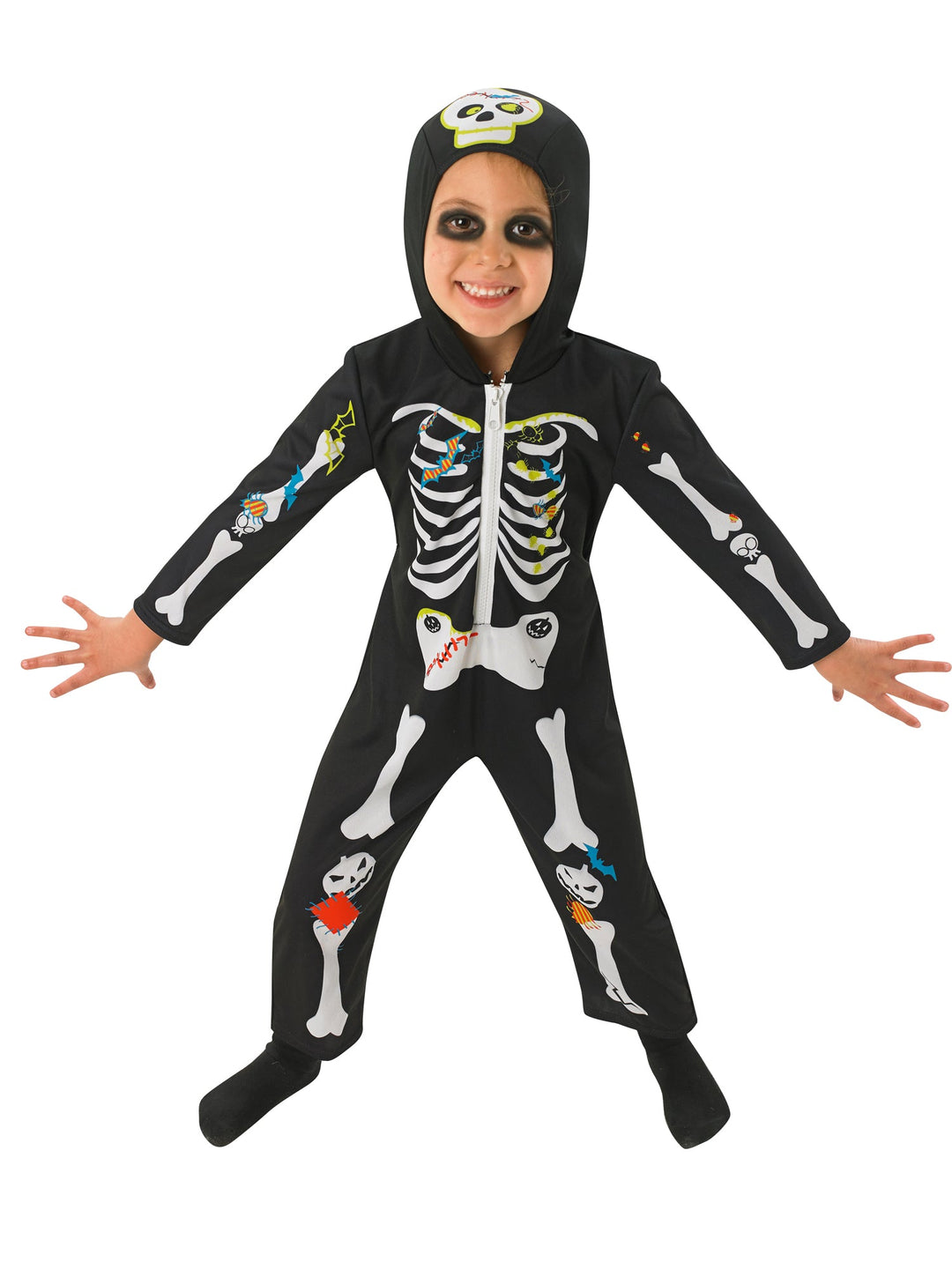 Skeleton Costume for Infants Jumpsuit with Hood_1
