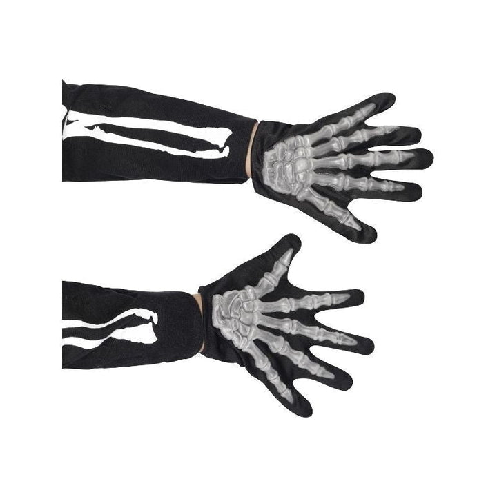 Size Chart Skeleton Gloves Child Kids Black