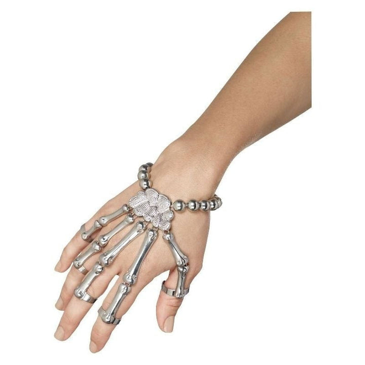 Size Chart Skeleton Hand Bracelet Adult Silver