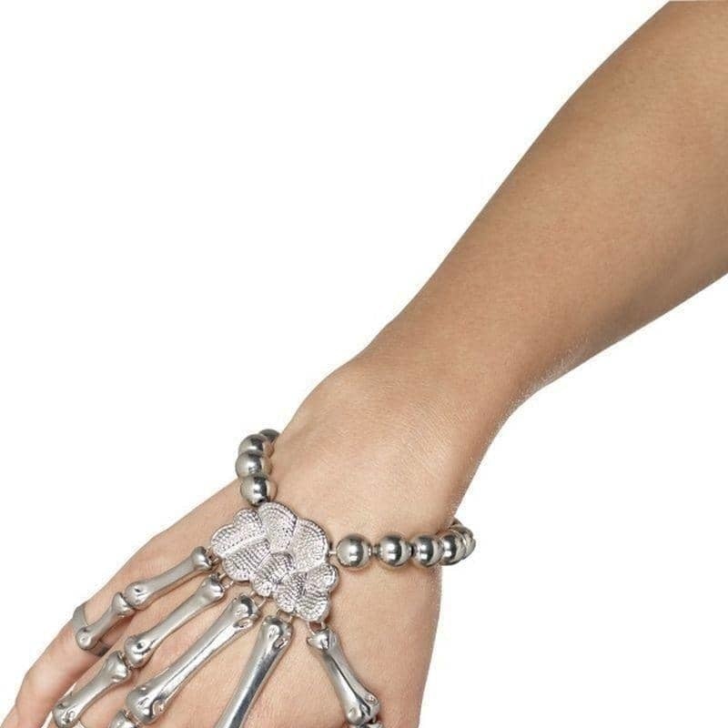 Skeleton Hand Bracelet Adult Silver_1