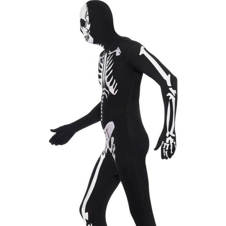 Skeleton Second Skin Costume Adult Black White Glow In The Dark_3