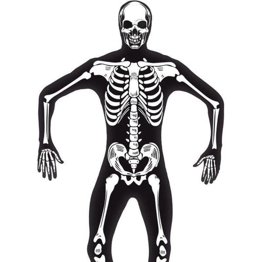 Skeleton Second Skin Adult Glow In The Dark Costume 2