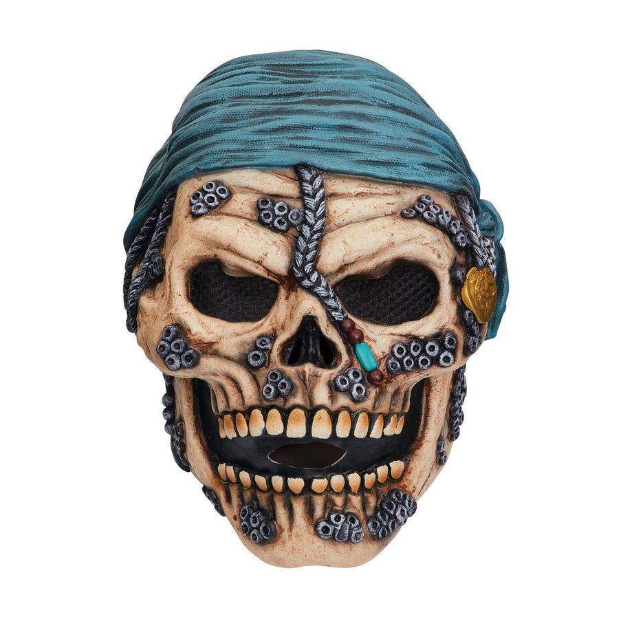 Skull Pirate Mask Green Bandana_1