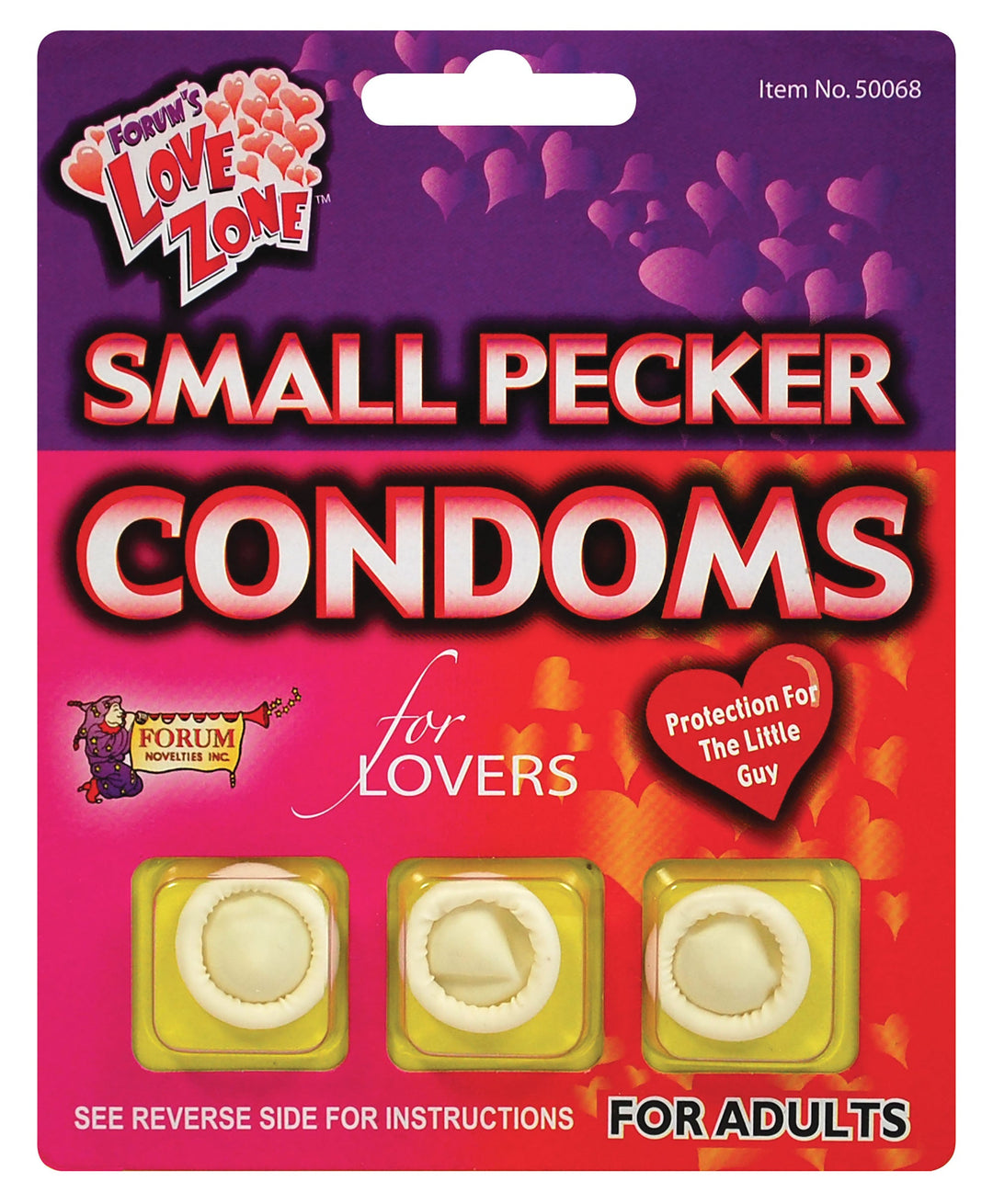 Small Pecker Condoms Pack of 3 Joke Bucks Party_1