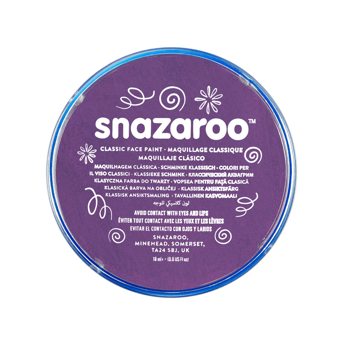 Snazaroo Purple 18ml Tubs Make Up 5 Pack 1
