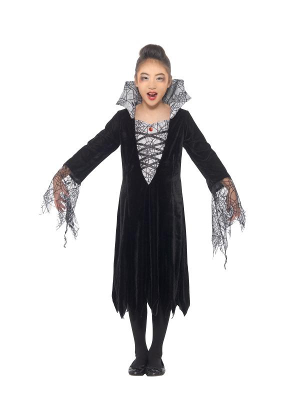 Spider Vampire Costume Child Black Silver_1