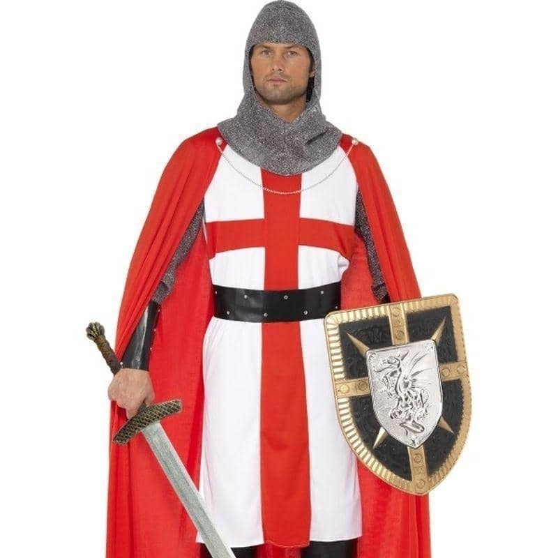 St George Hero Costume Adult Red White Silver_1