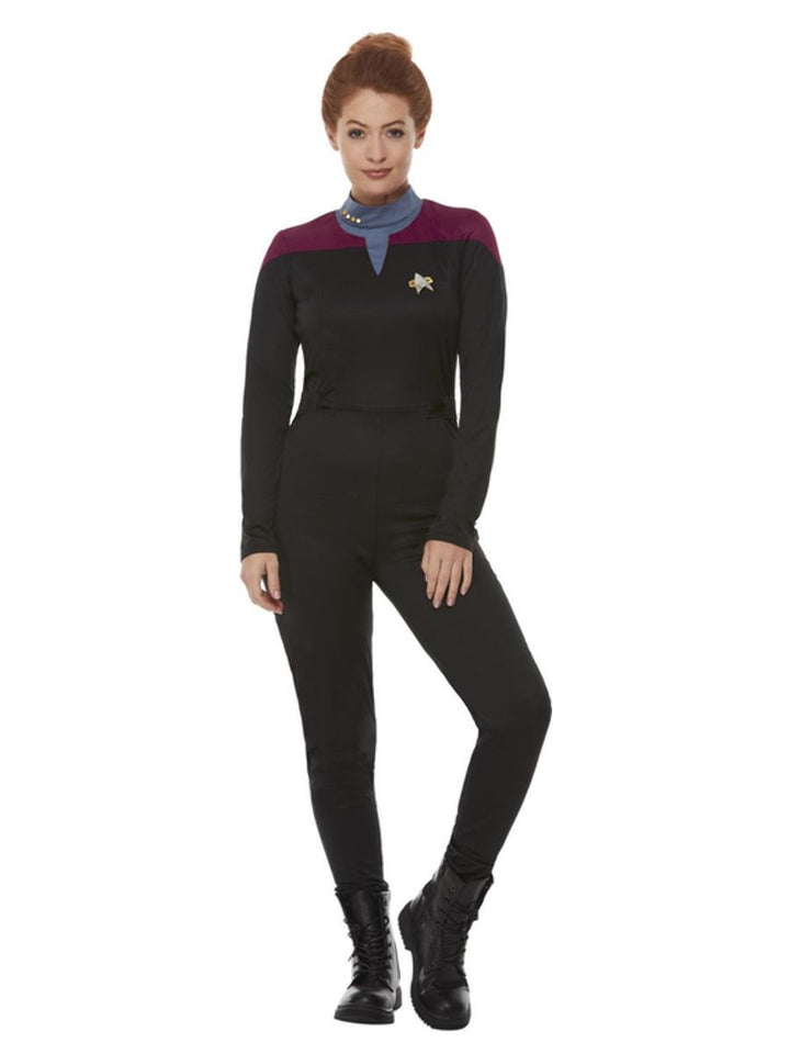 Star Trek Voyager Costume Command Uniform Captain Janeway Womens Jumpsuit Black_4