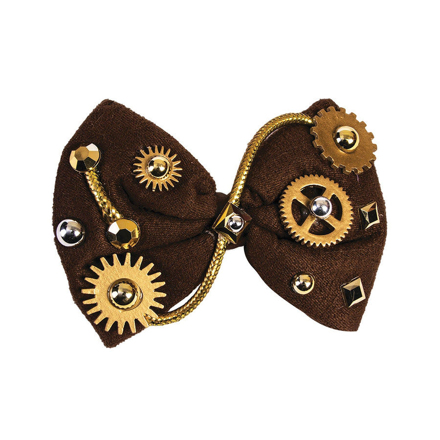 Steampunk Bow Tie Brown with Cogs_1
