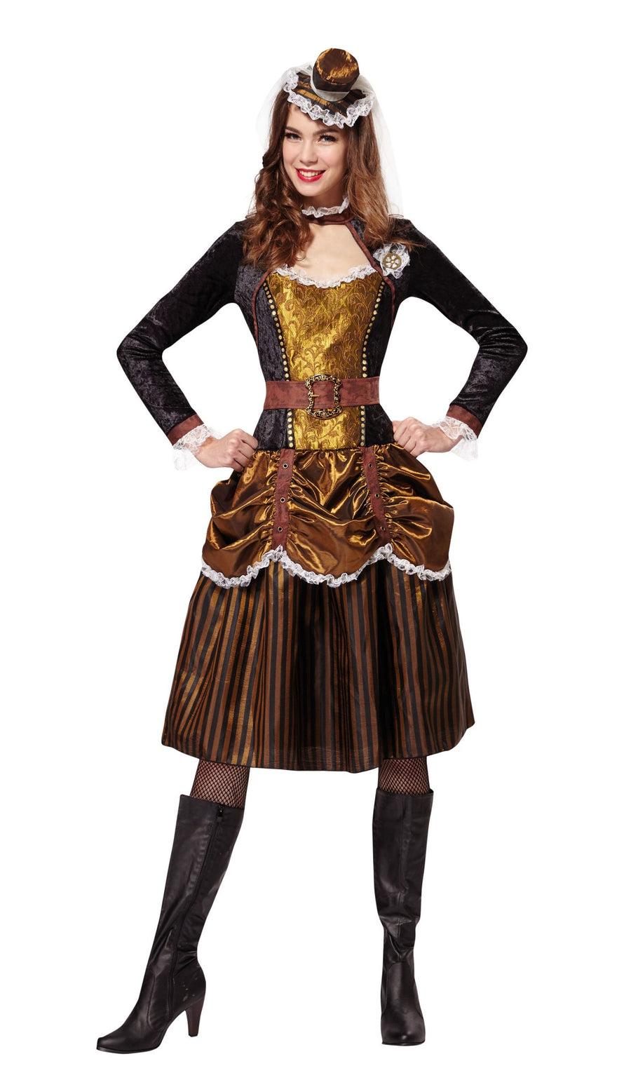 Steampunk Lady Adult Costume Uk Size 10 14_1