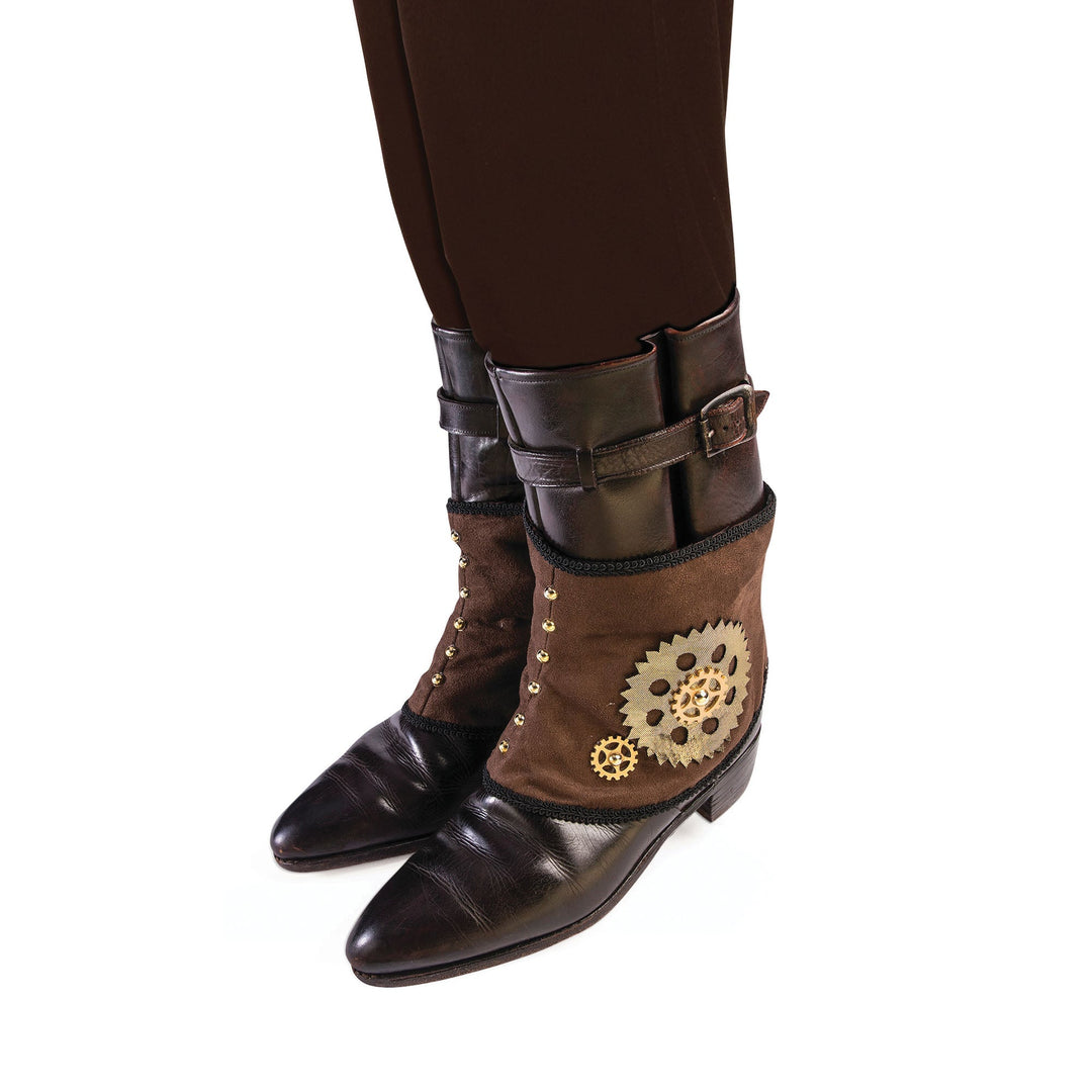 Steampunk Spats Mechanical Gear Brown_1