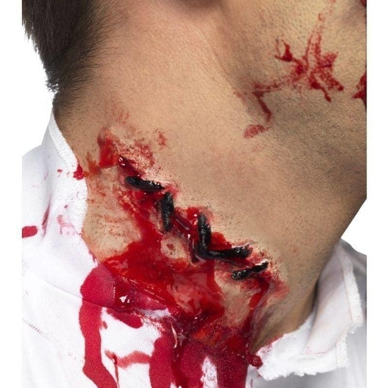 Red Latex Stitches Scar Adult Zombie Costume Makeup Effect 2