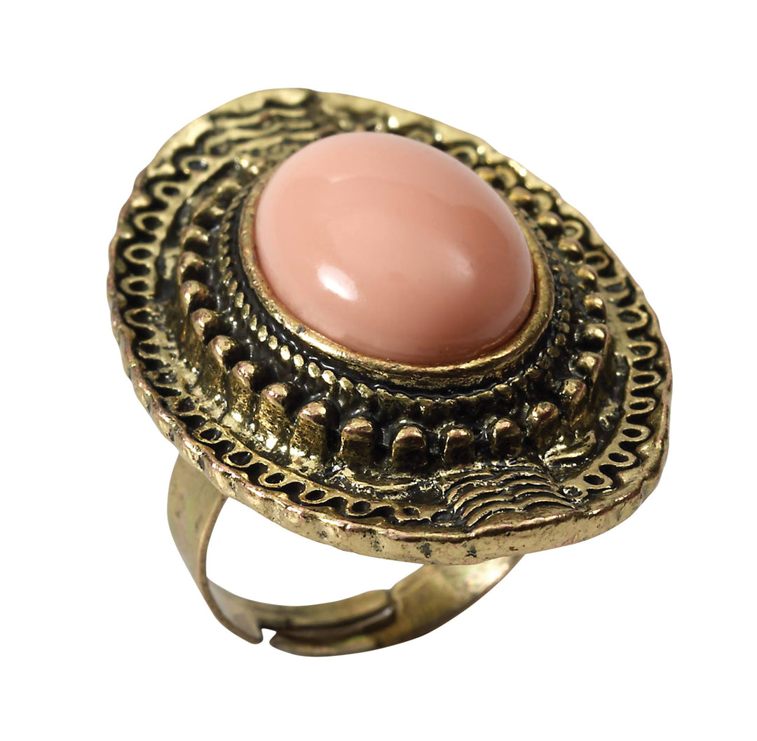 Stone Ring Pink Medieval Costume Accessory_1