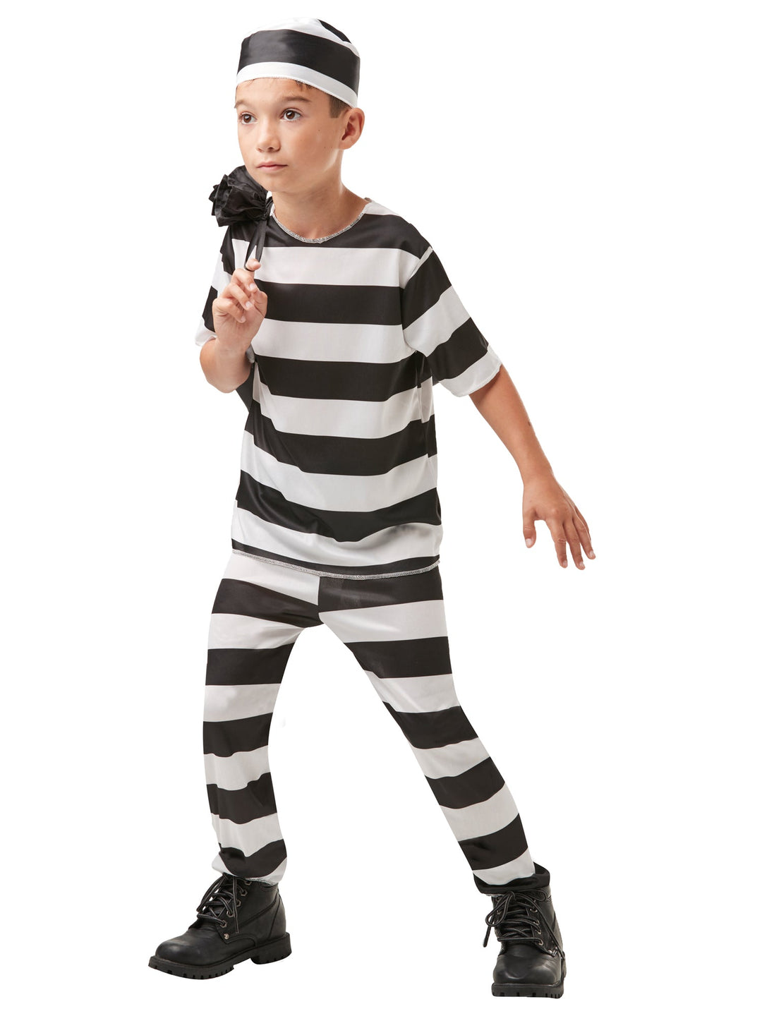 Striped Prisoner Boys Costume_2