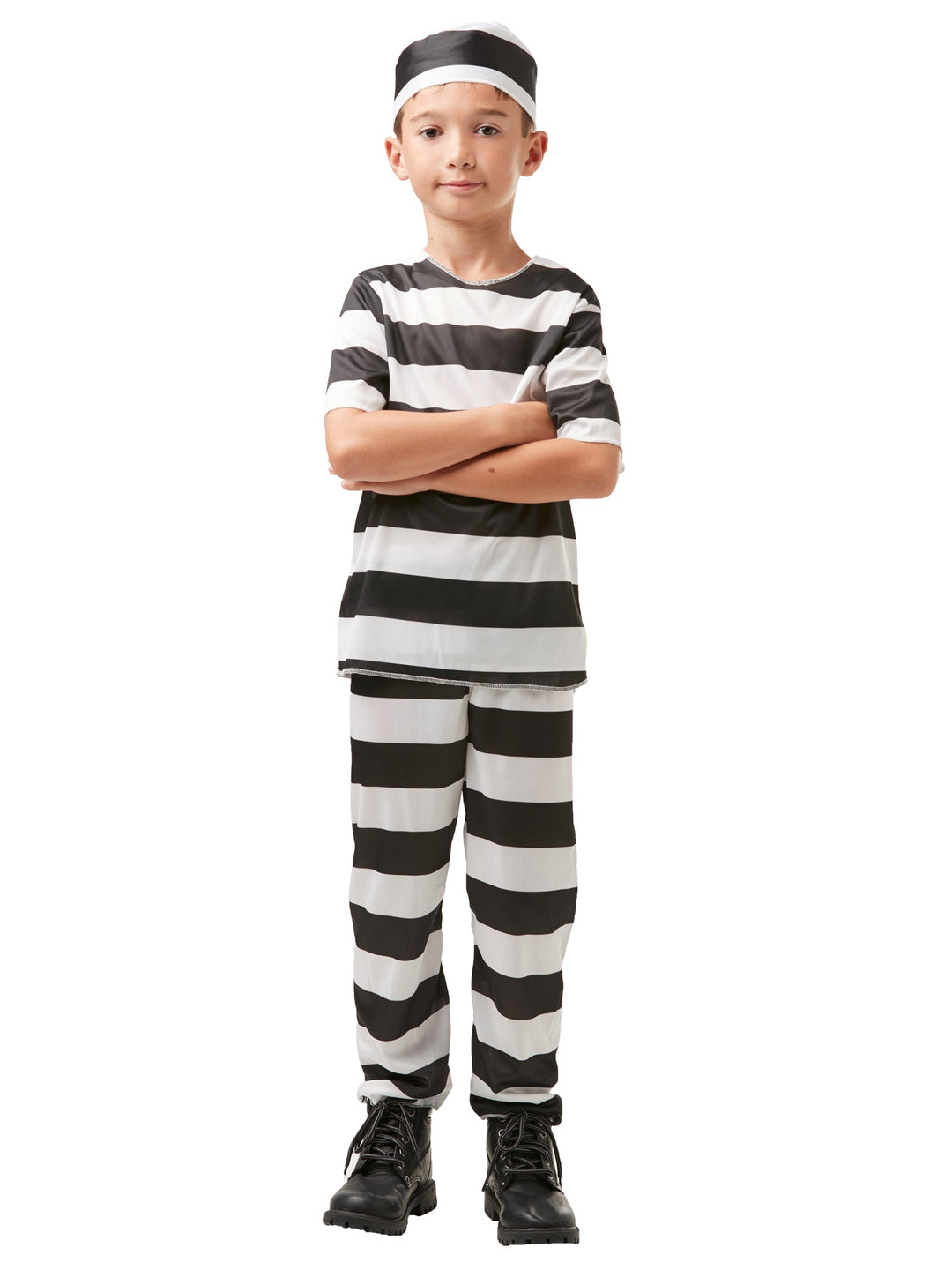 Striped Prisoner Boys Costume_3