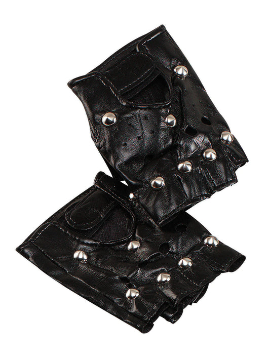 Studded Punk Gloves Costume Accessory 2