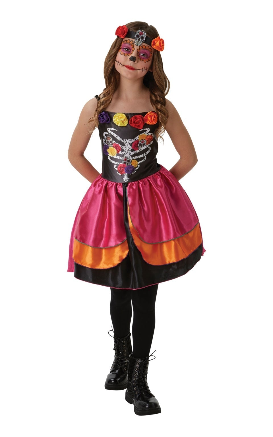 Sugarskull Day Of The Dead Costume for Girls_1