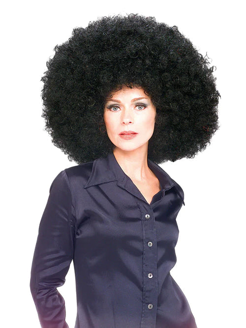 Super Afro Wig Black Curly Hair Disco Style 70s_1