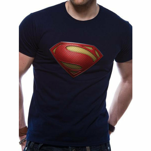 Superman Textured Logo Unisex T-Shirt DC Adult_1