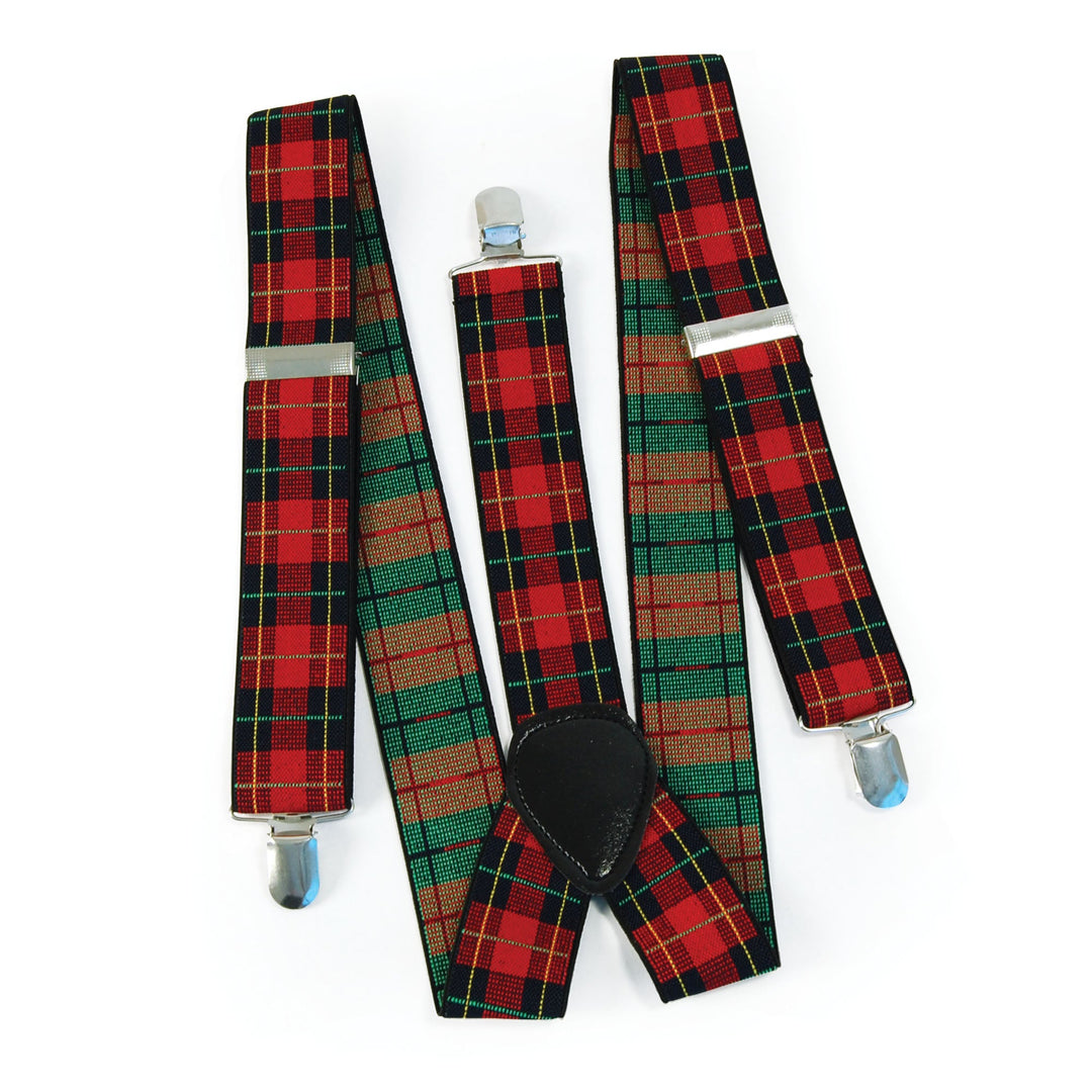 Tartan Punk Braces Costume Accessory_1