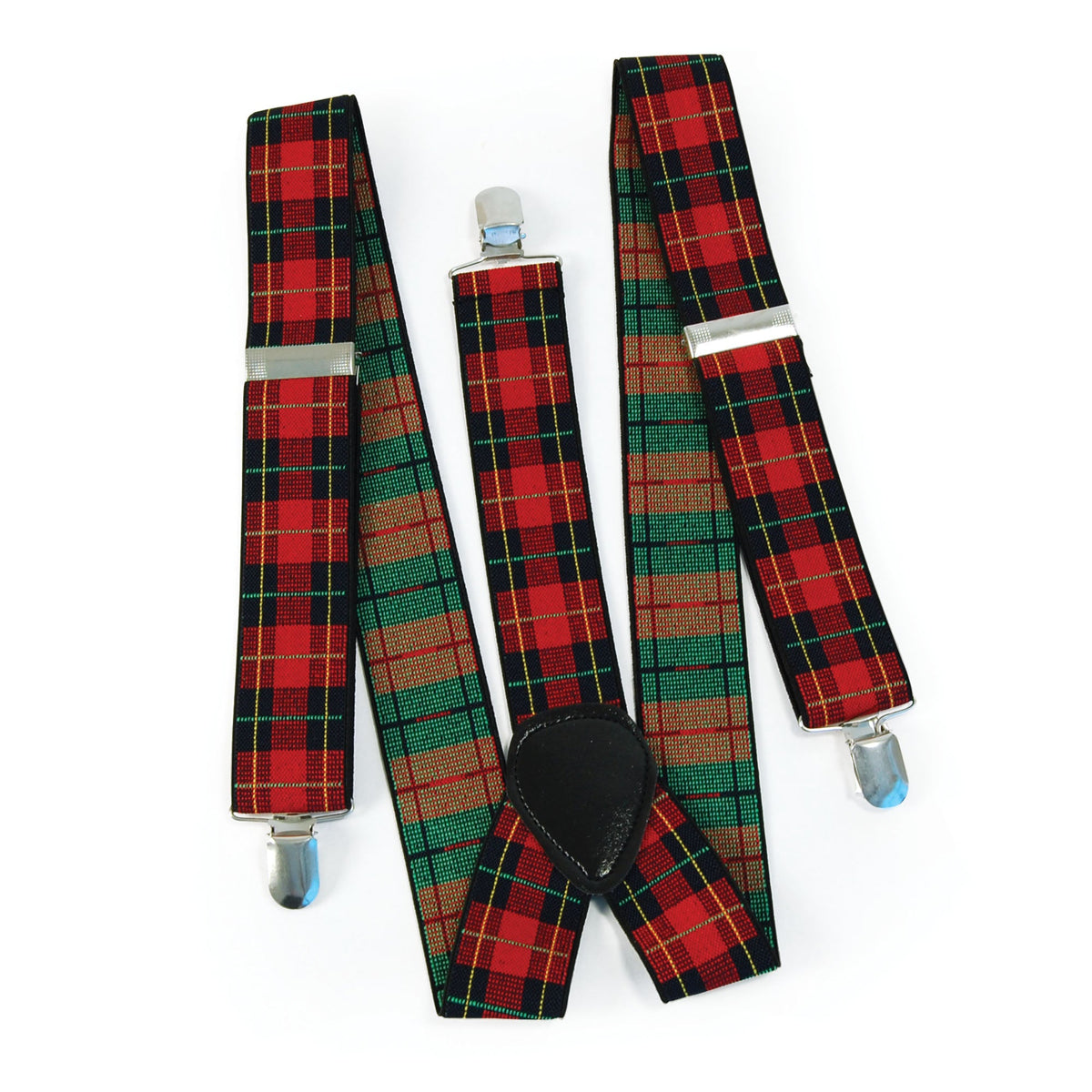 Tartan Punk Braces Costume Accessory 1
