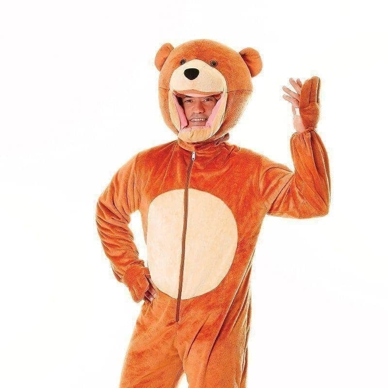 Teddy Bear Big Head Adult Costume Unisex_1