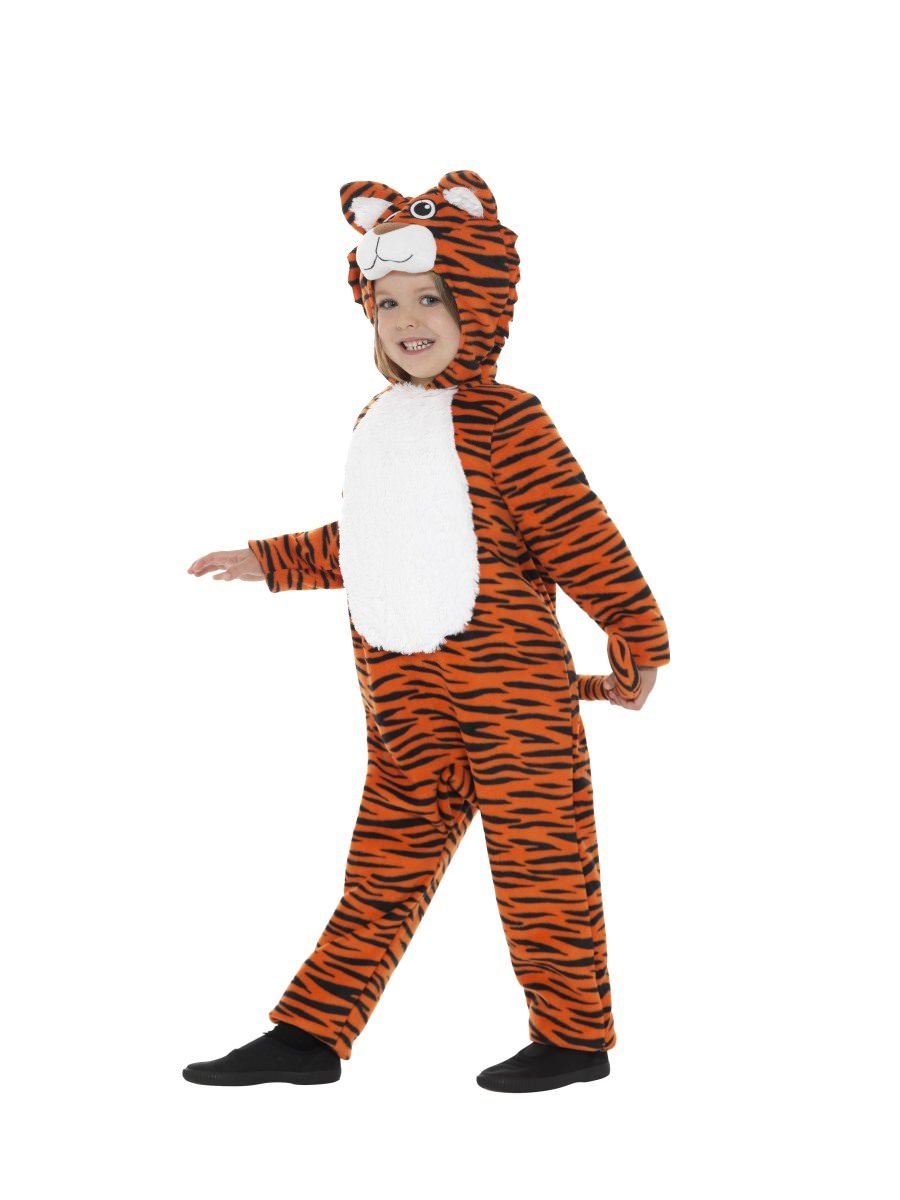 Tiger Costume Kids Hooded Jumpsuit with Tail_2