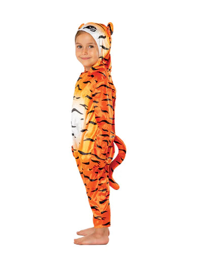 Tiger Costume for Kids Tail and Hood Jumpsuit_2