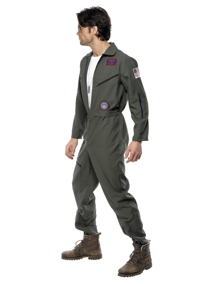 Top Gun Maverick Pilot Jumpsuit Costume Adult Green_4