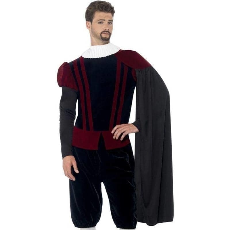 Tudor Lord Deluxe Costume Adult Blue Red_1