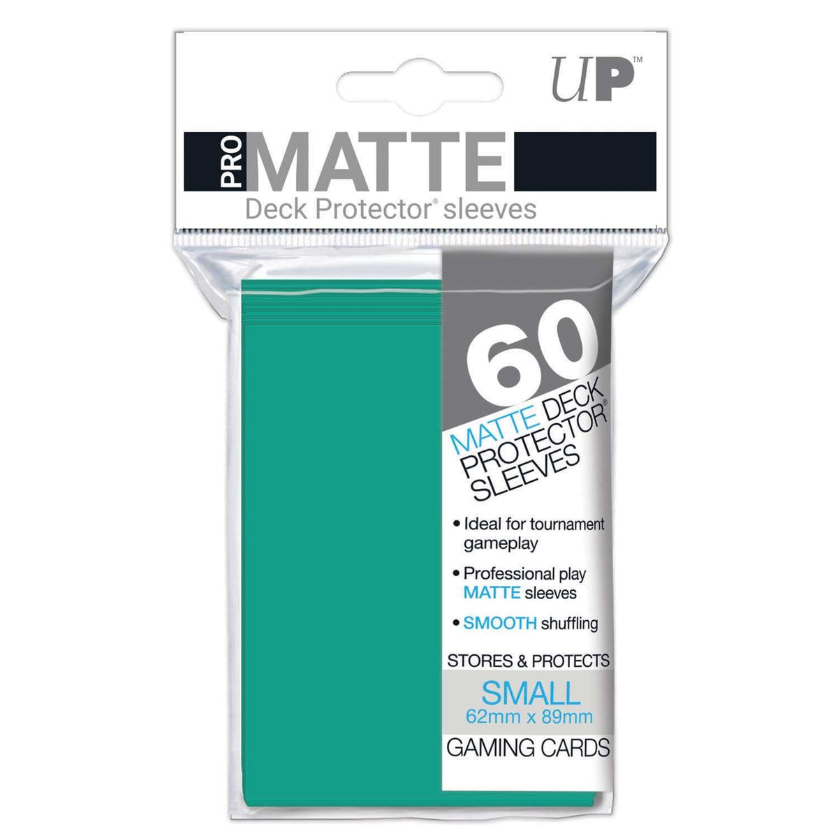 Pro Matte Small Deck Protectors (60ct) - Aqua 1