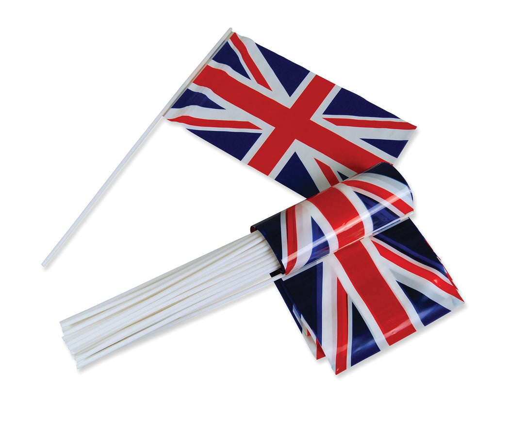 Union Jack Flags 6 Inch X 10 Inch Party Goods Bundle of 50_1