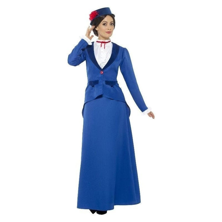 Victorian Nanny Costume Adult Blue_4