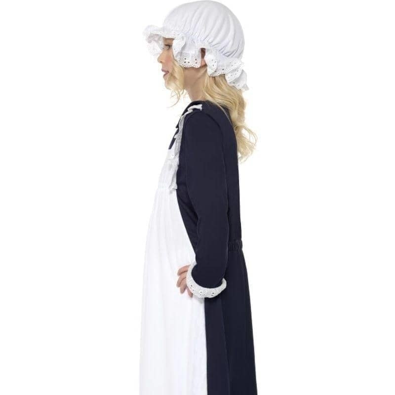 Victorian Poor Girl Costume Kids White Blue_3