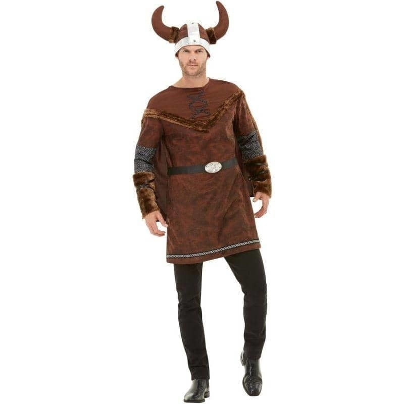 Viking Barbarian Costume Adult Brown_1