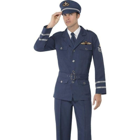 WW2 Air Force Captain Costume Adult Blue RAF 2