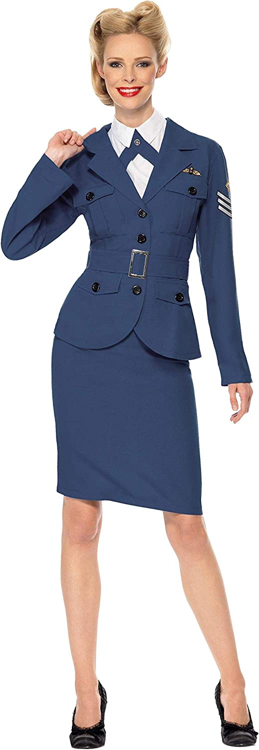 WW2 Air Force Female Captain Adult Blue Costume_4