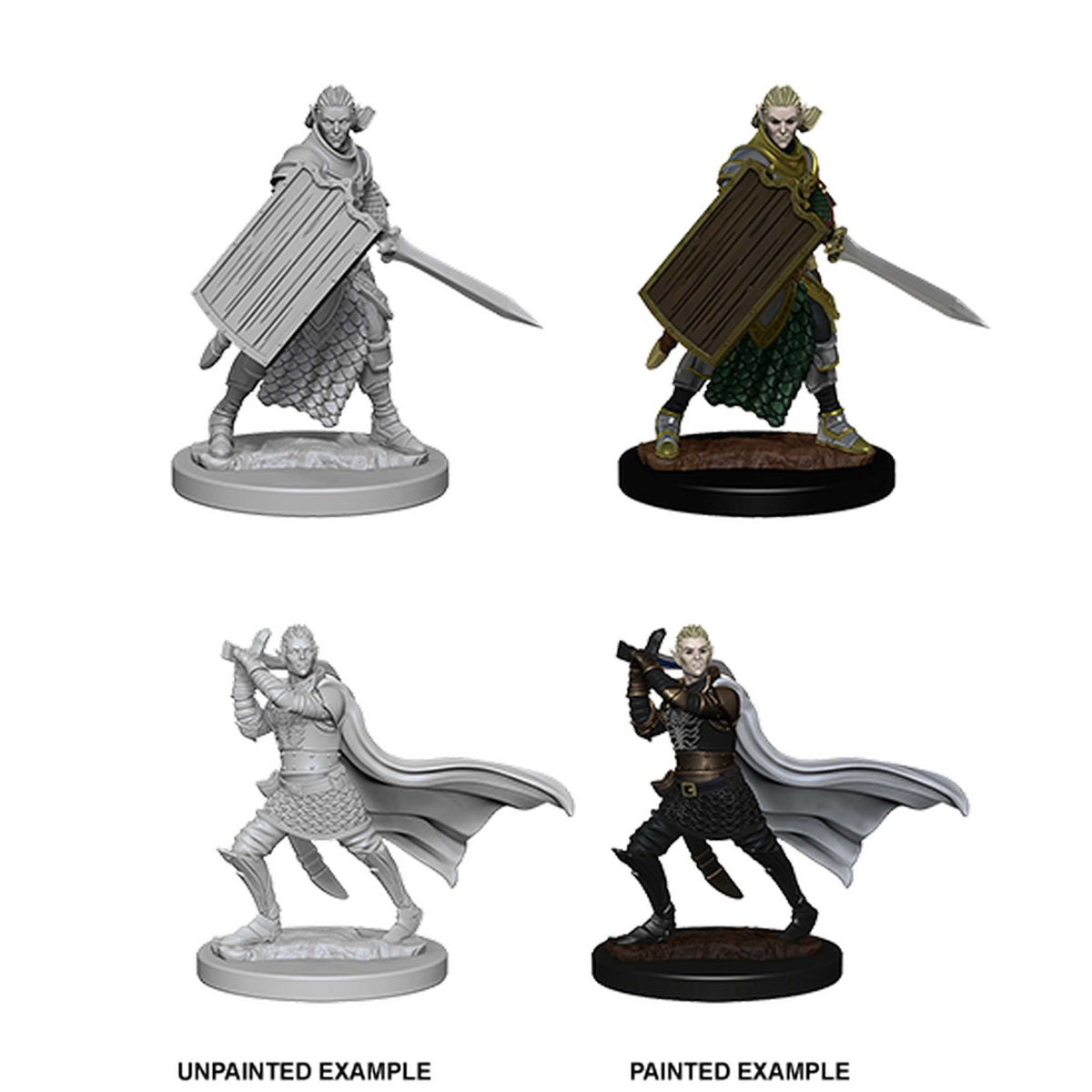 Pathfinder Deep Cuts Unpainted Miniatures: Elf Male Paladin 1