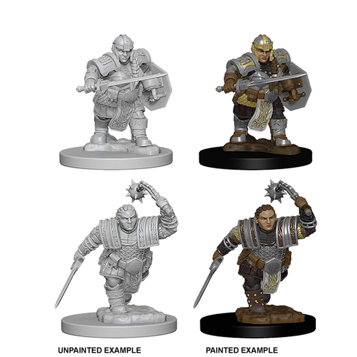 D&D Unpainted Miniatures: Dwarf Female Fighter 1