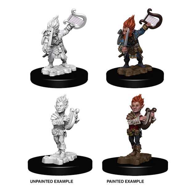 Gnome Male Bard Pathfinder Deep Cuts Unpainted Miniatures W5 Miniature Game by Wiz Kids 1