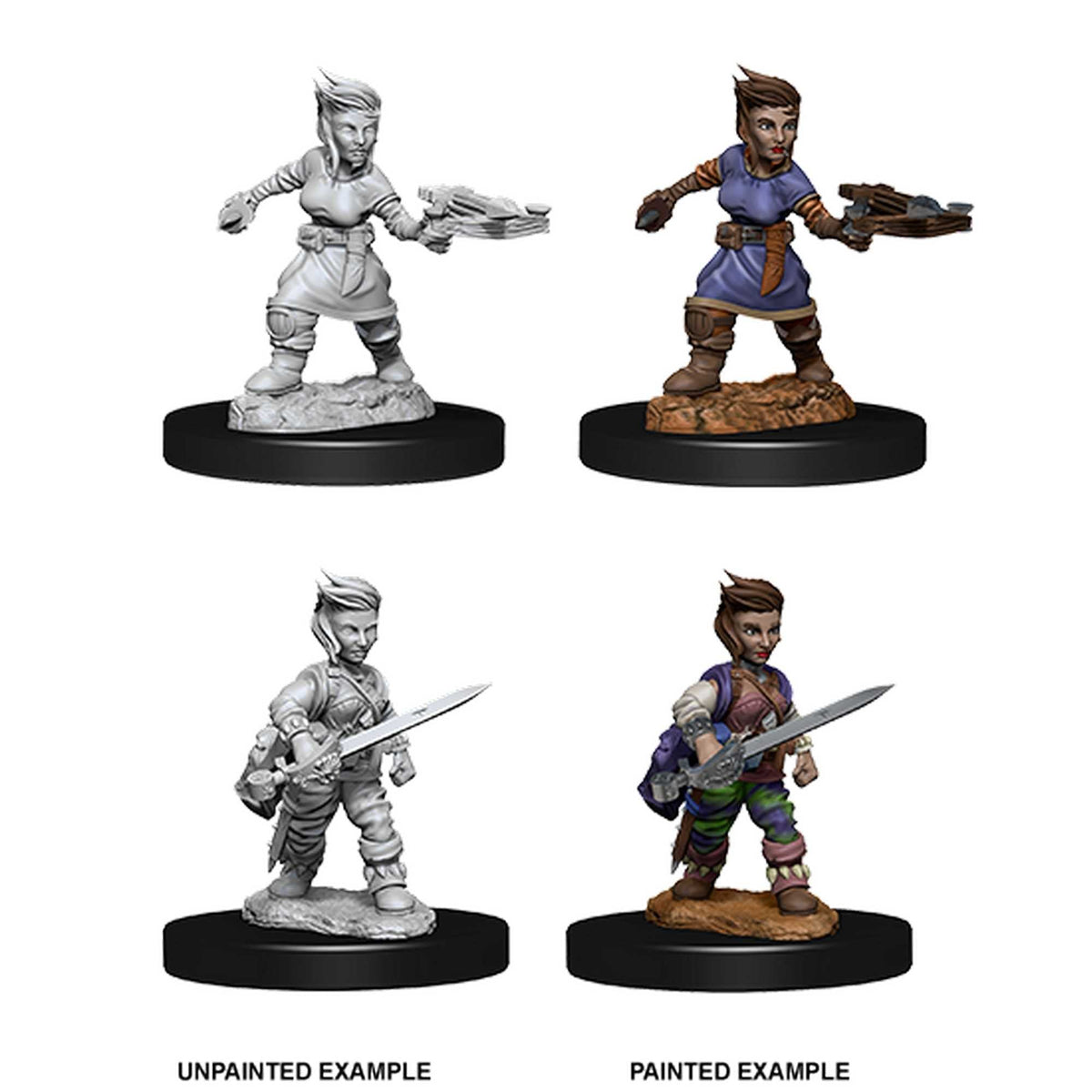 Pathfinder Deep Cuts Unpainted Miniatures: Female Halfling Rogue 1