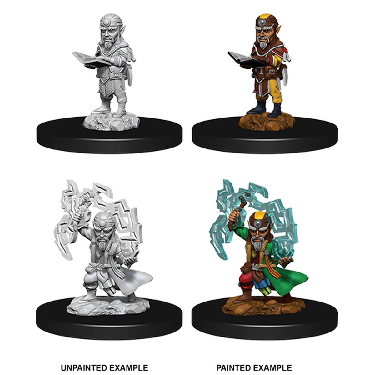 Male Gnome Sorcerer Pathfinder Deep Cuts Unpainted Miniatures W9 Miniature Game by Wiz Kids 1