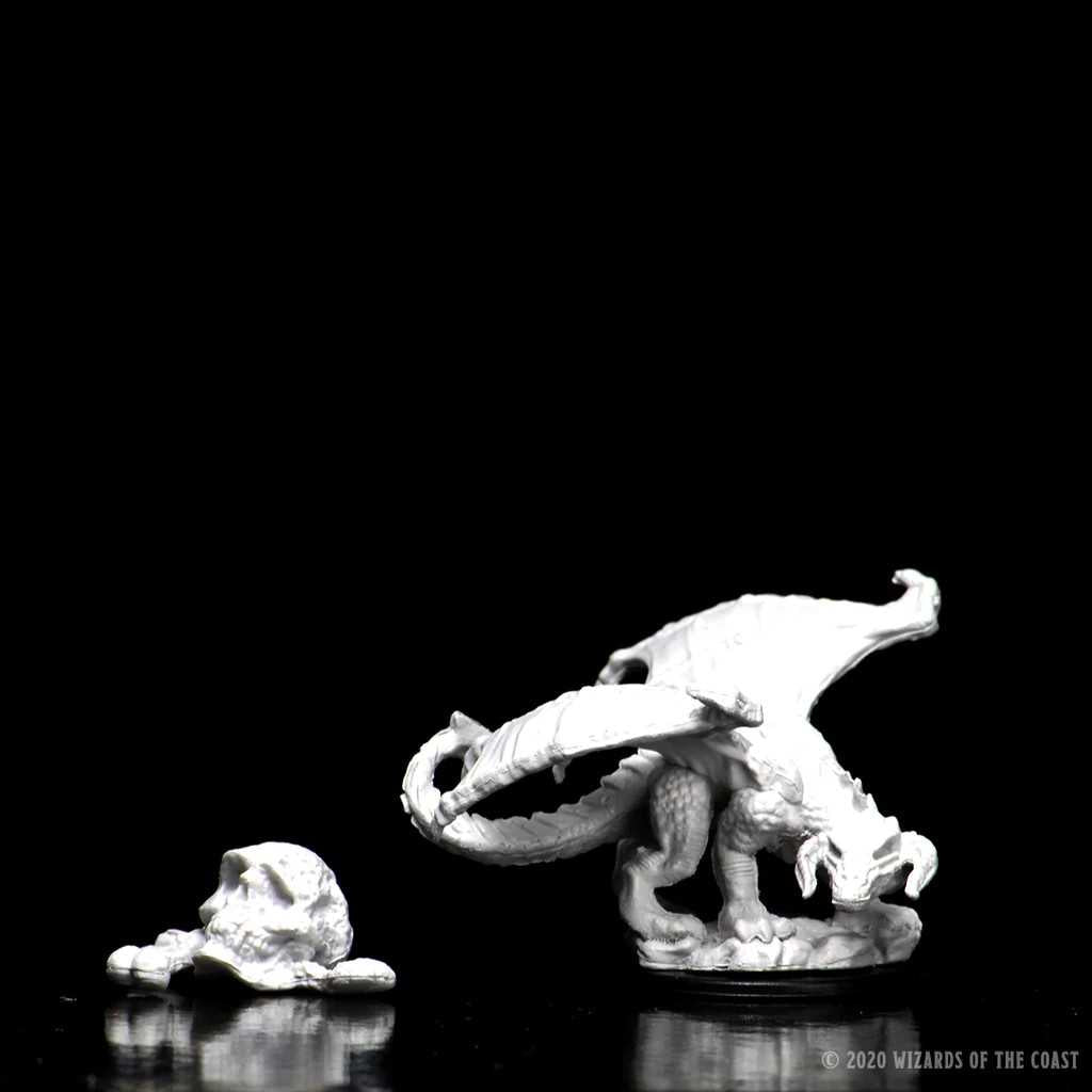 Black Dragon Wyrmling D and D Nolzurs Marvelous Unpainted Miniatures W10 100D and D Miniature Game by Wiz Kids 3