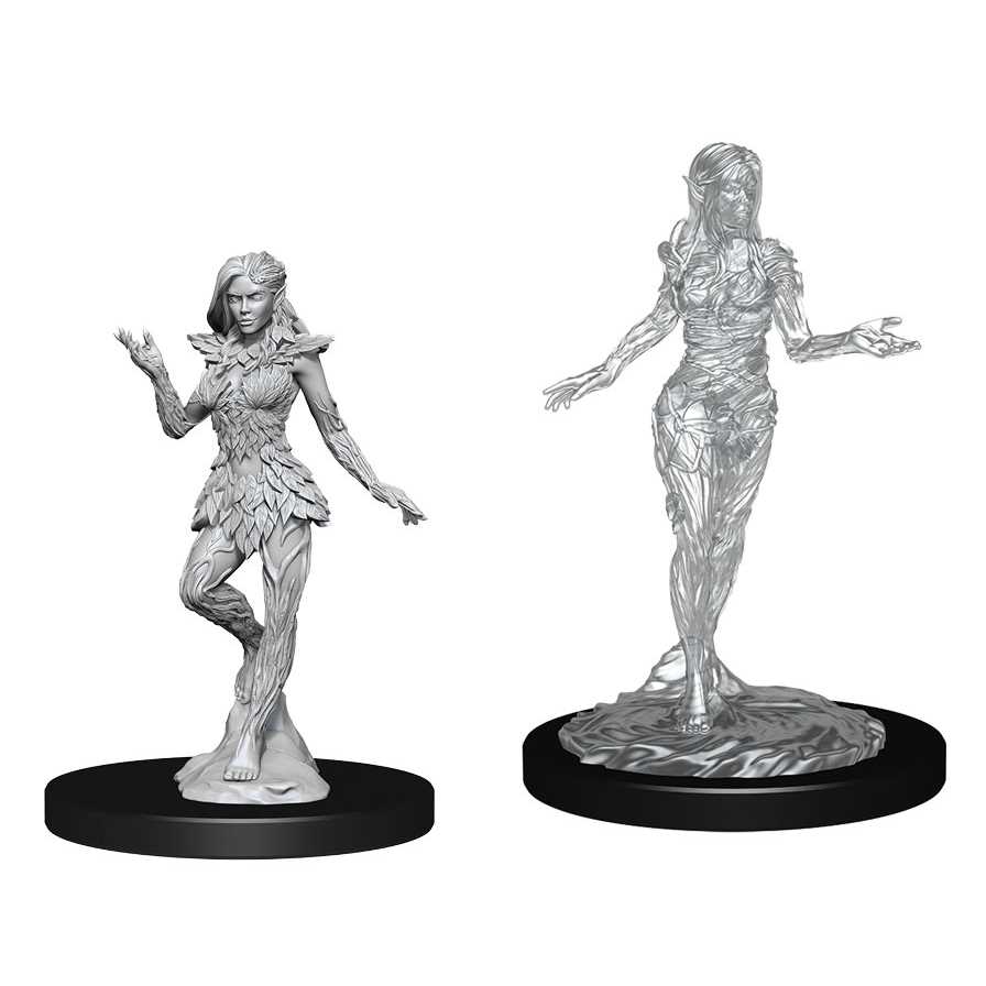 Nymph and Dryad Pathfinder Battles Deepcuts Unpainted Miniatures W14 100DEEP Miniature Game by Wiz Kids 1