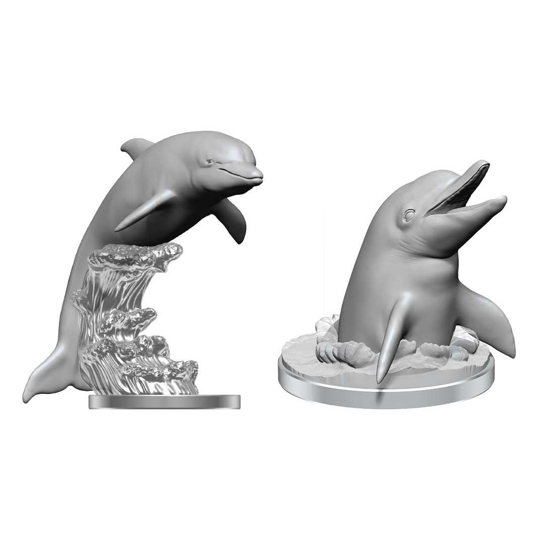 Dolphins WizKids Deep Cuts Unpainted Miniatures W14 Miniature Game by Wiz Kids 1