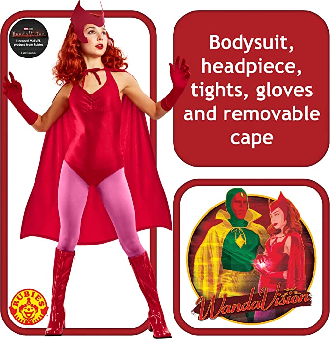 Wanda Costume Scarlet Witch Classic WandaVision Red Dress_5