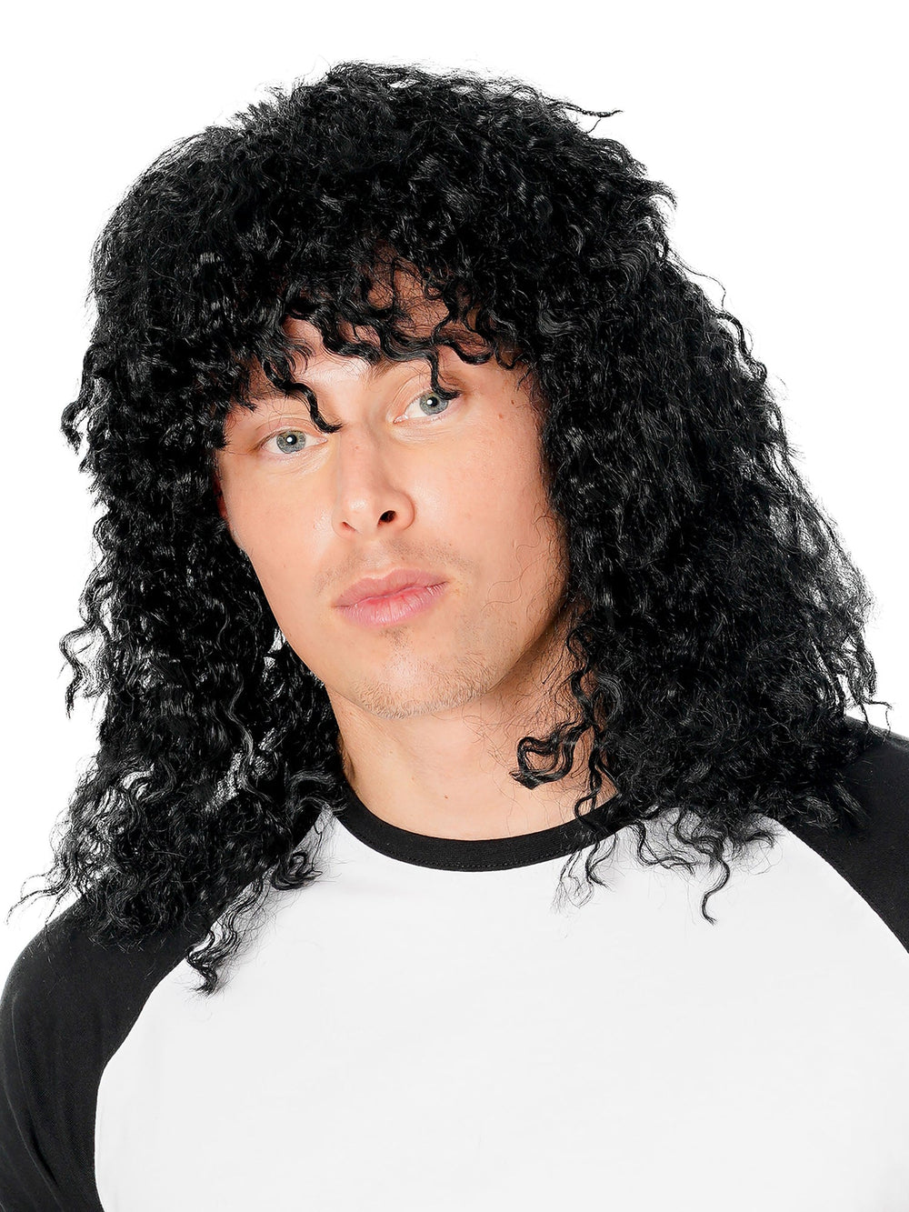 Weird Guy Wig Michael Jackson Curly Long Hair_2