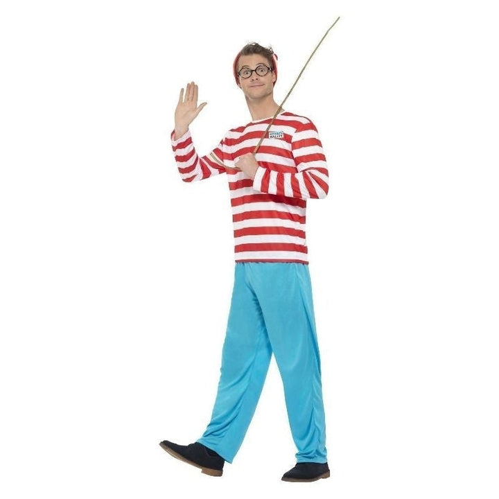Wheres Wally? Licensed Costume Adult Red White Blue_4
