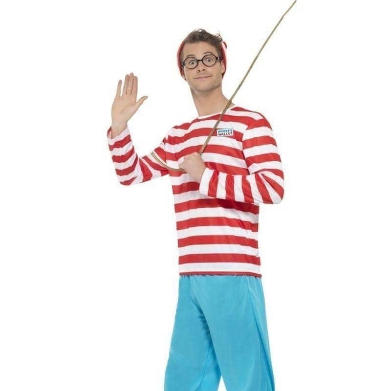 Wheres Wally? Licensed Costume Adult Red White Blue Wheres Wally? Licensed Costume Adult Red White Blue